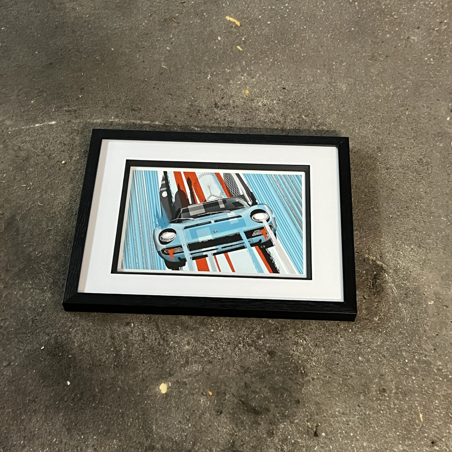 Lamborghini Miura Pop Art Blue - Medium