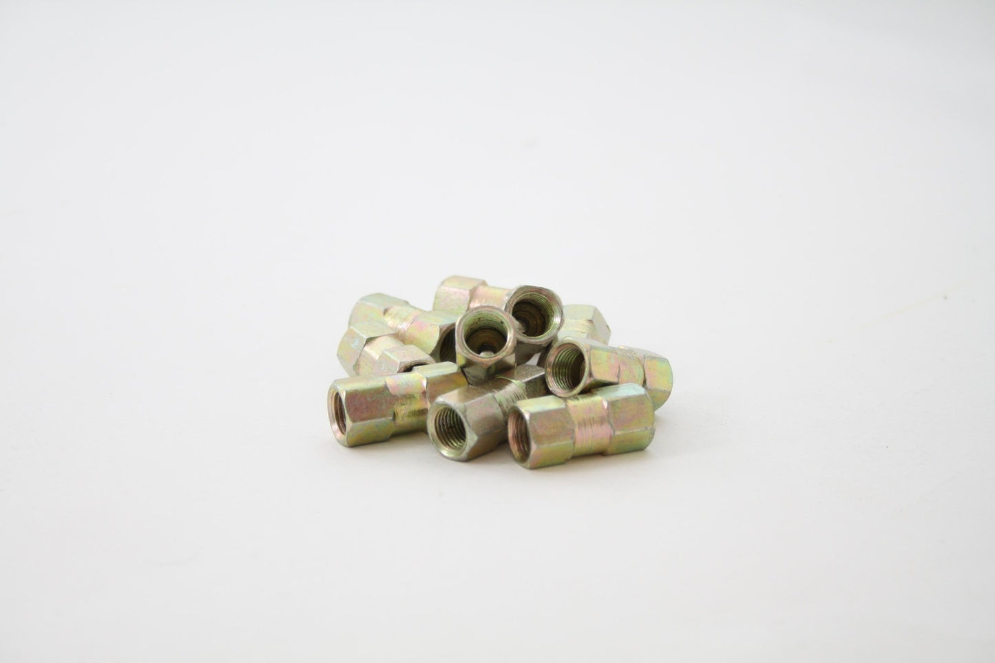 10 x Female Brake Pipe Connector Tube Line Joiner Union 10mm x 1mm 3/16 - Vroom Classics