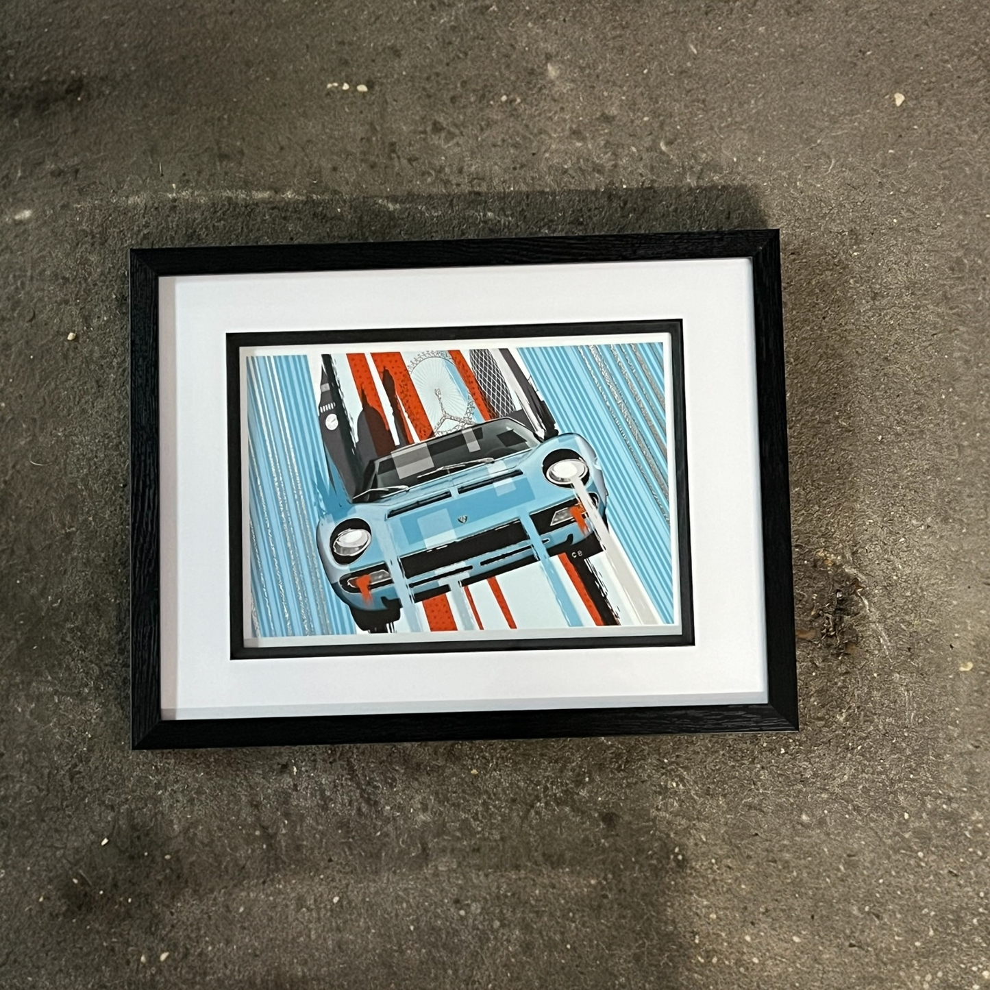 Lamborghini Miura Pop Art Blue - Medium