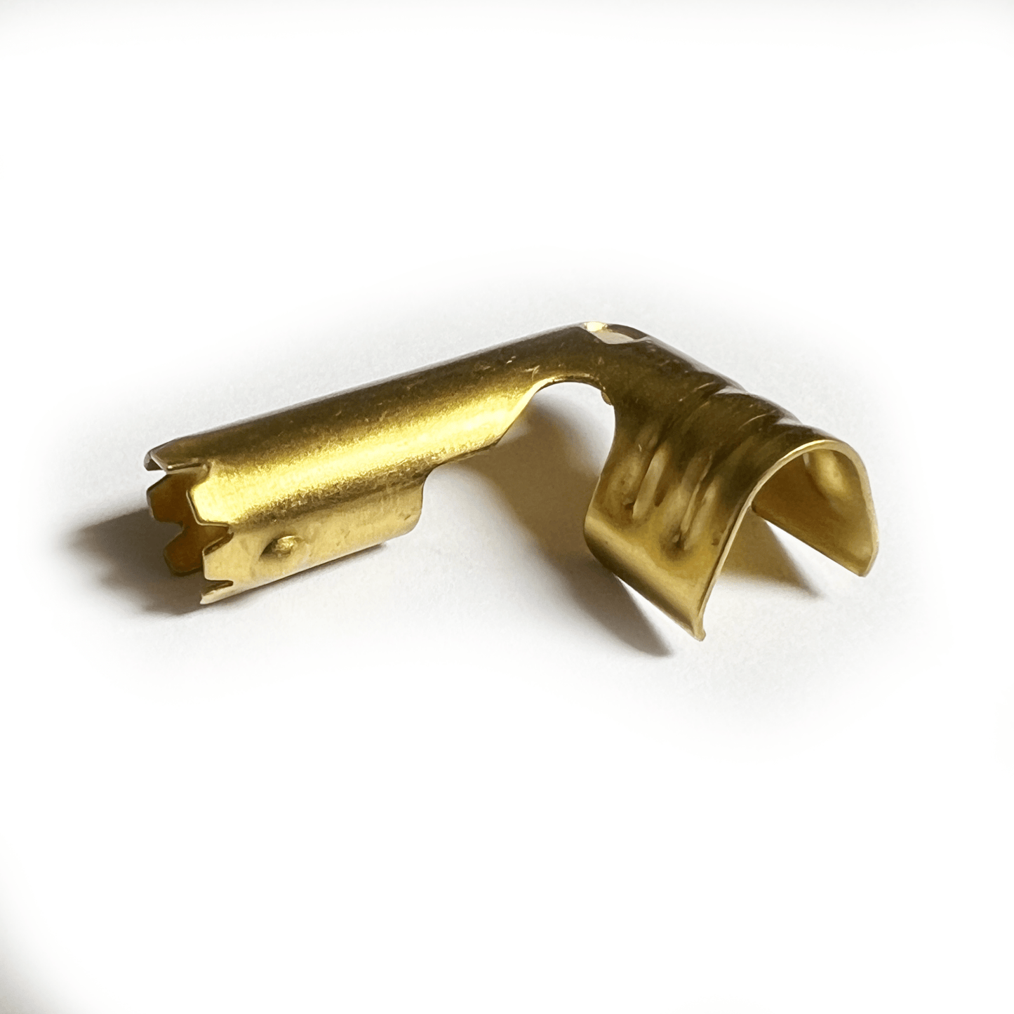 1x HT Brass push in terminal for distributor coil - 7mm 8mm Right Angle Crimp Ty - Vroom Classics