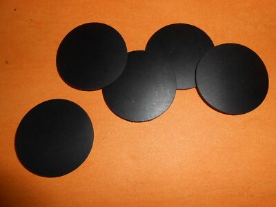 2mm BLACK RUBBER DISCS, ROUND SEALS 42mm DIAMETER x5 - Vroom Classics