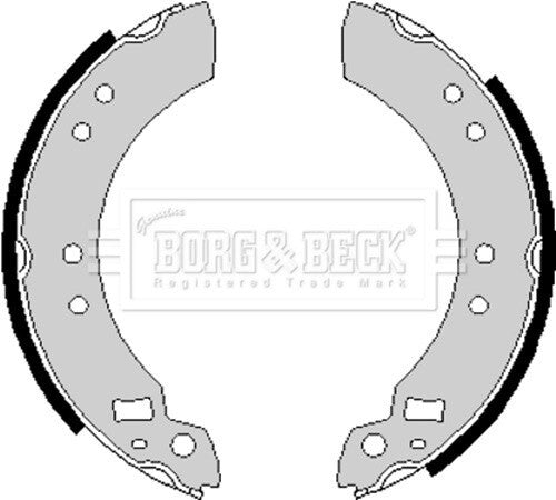 FORD ESCORT Mk2 1.1 1.3 1.6(1975-80) 203mm REAR BRAKE SHOES -GENUINE BORG & BECK