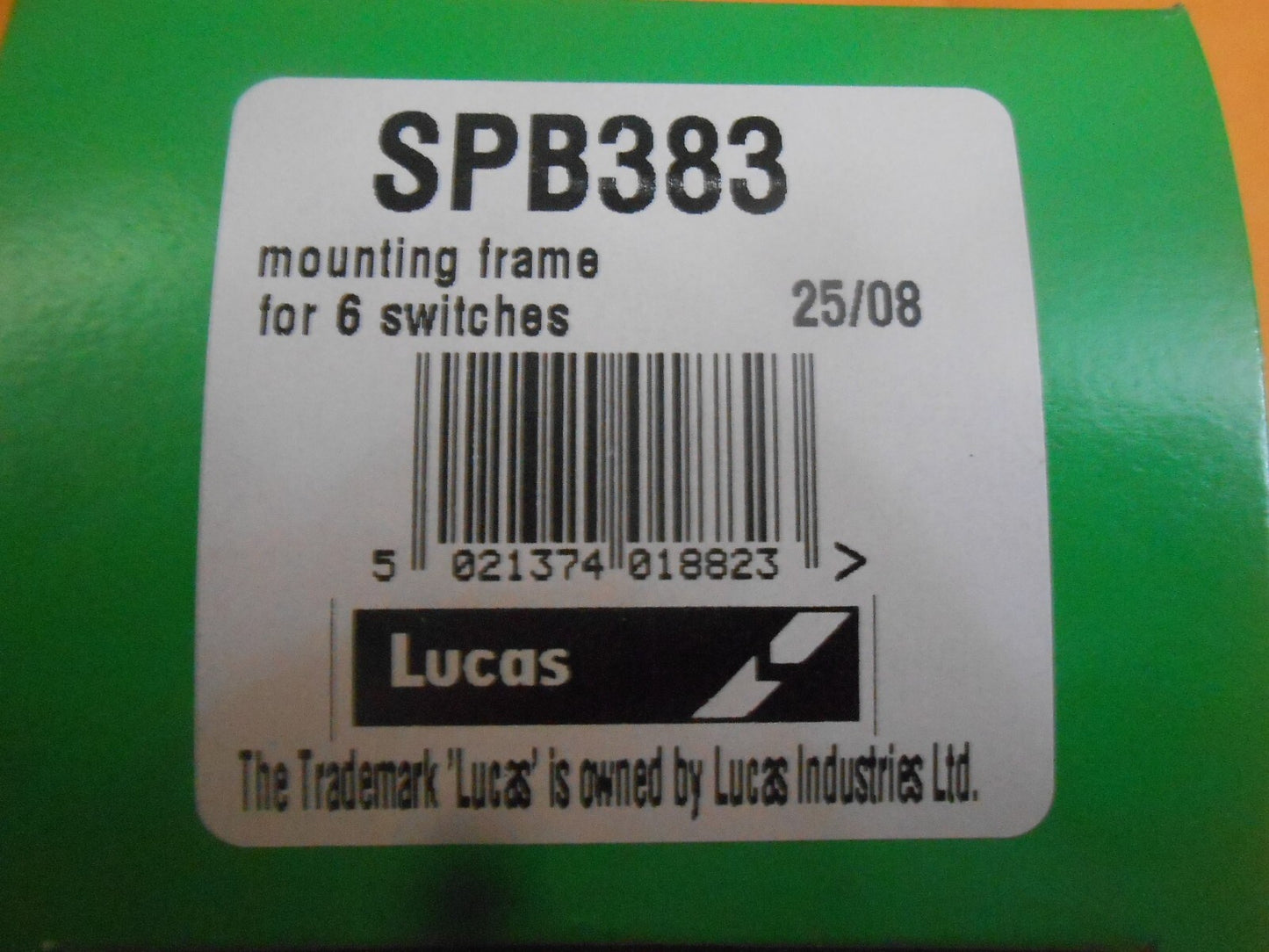 LUCAS ROCKER SWITCH Mounting Frame for 6 switches + 3 blanking inserts 166 x 58