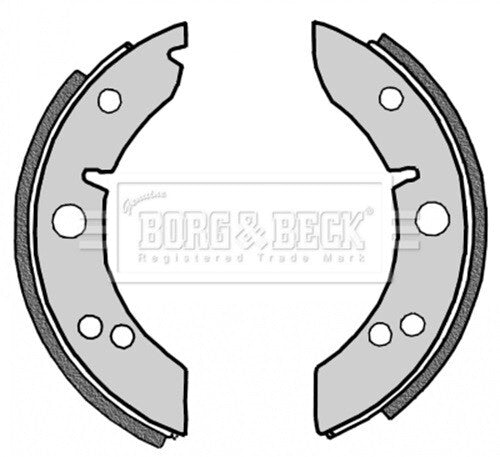 MORRIS MINOR (1948-1956) NEW REAR BRAKE SHOES -GENUINE BORG & BECK
