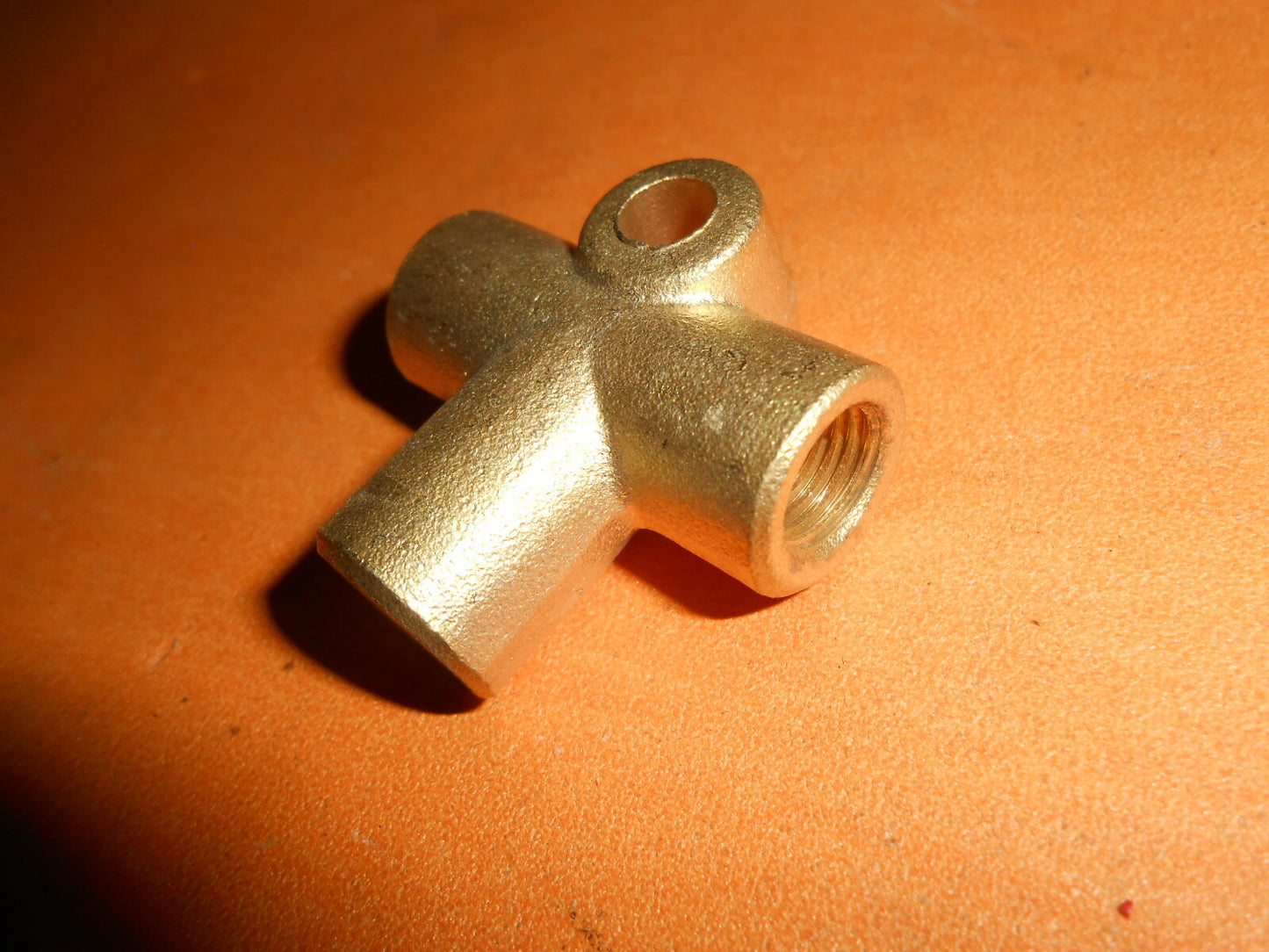 7/16" UNF Female Brass T Piece Imperial Brake Union for 1/4" Pipe