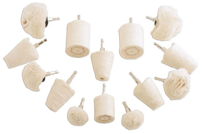 Gunson 77098 Buffing Mop Kit - 14pc Suitable for use with electric drills