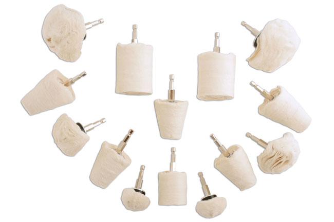 Gunson 77098 Buffing Mop Kit - 14pc Suitable for use with electric drills
