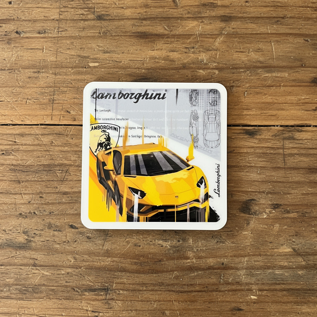 Lamborghini Aventador S Pop Art Coasters