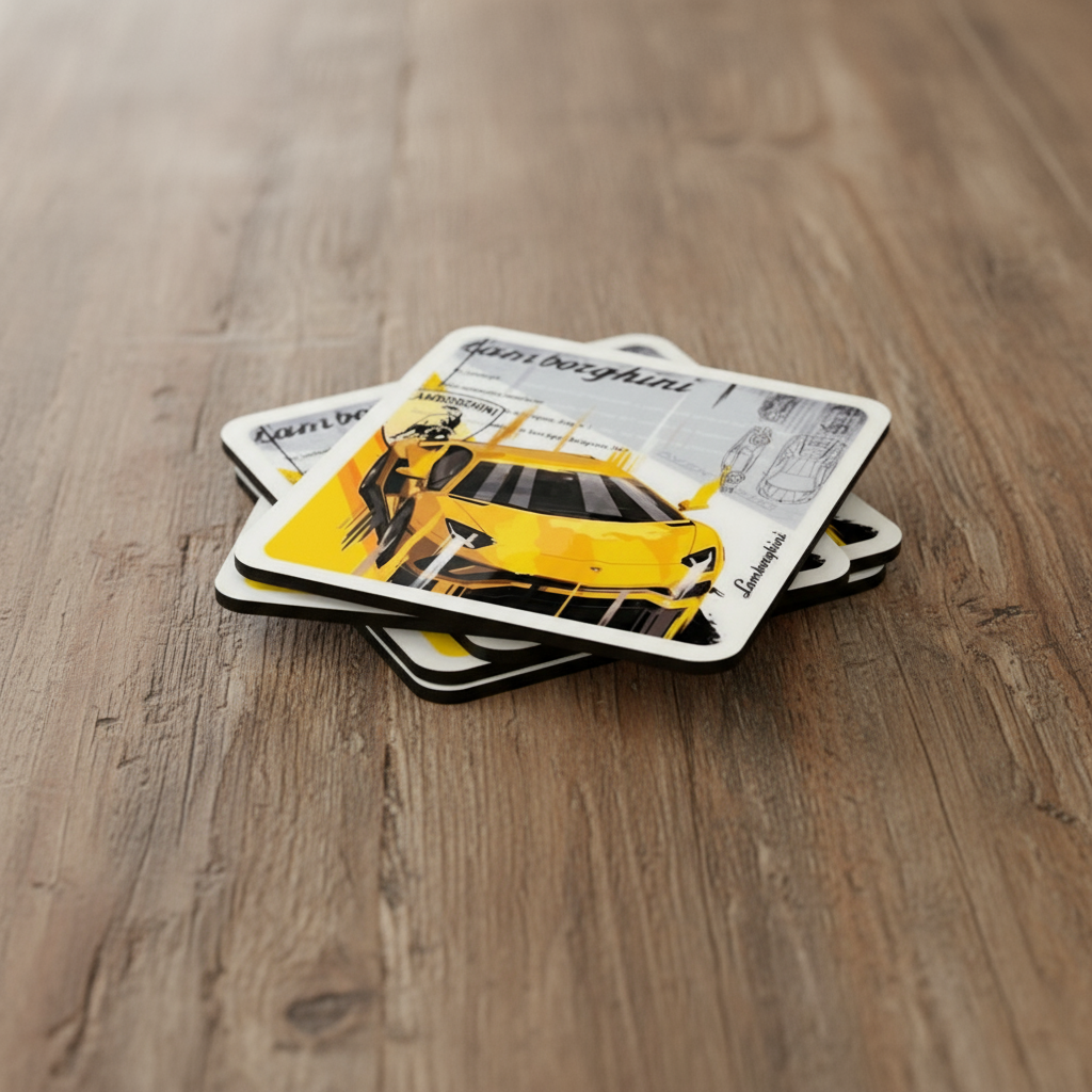 Lamborghini Aventador S Pop Art Coasters