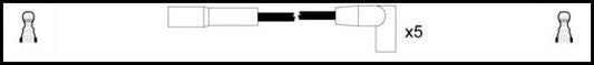 Remax HT Ignition Leads Cable Set Resistive Cable 5 Leads OPEL MANTA