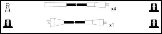 Remax HT Ignition Leads Cable Set Wire Wound Cable 5 Leads FIAT 124