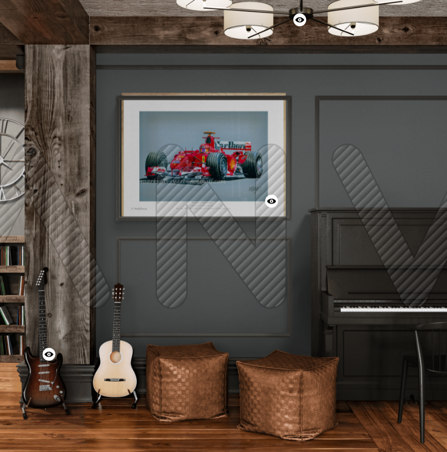 Michael Schumacher in the mighty Ferrari F2004 - Limited Edition Giclee Print