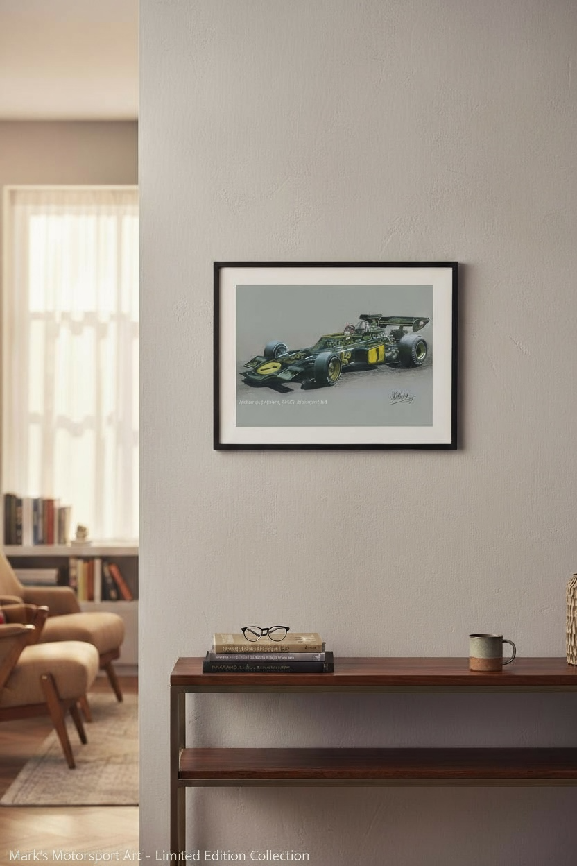 Emerson Fittipaldi in the 1972 Lotus 72E - Limited Edition Giclee Print