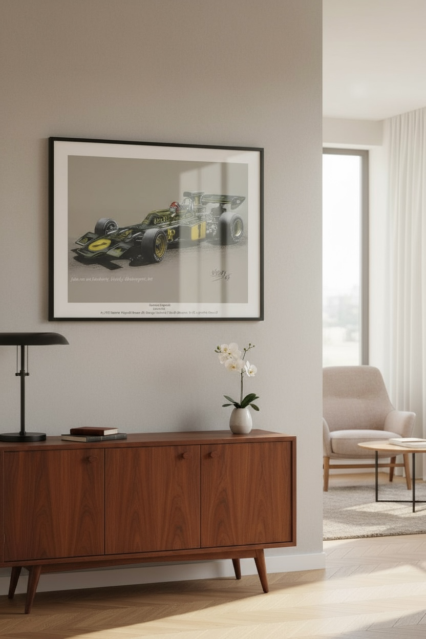 Emerson Fittipaldi in the 1972 Lotus 72E - Limited Edition Giclee Print