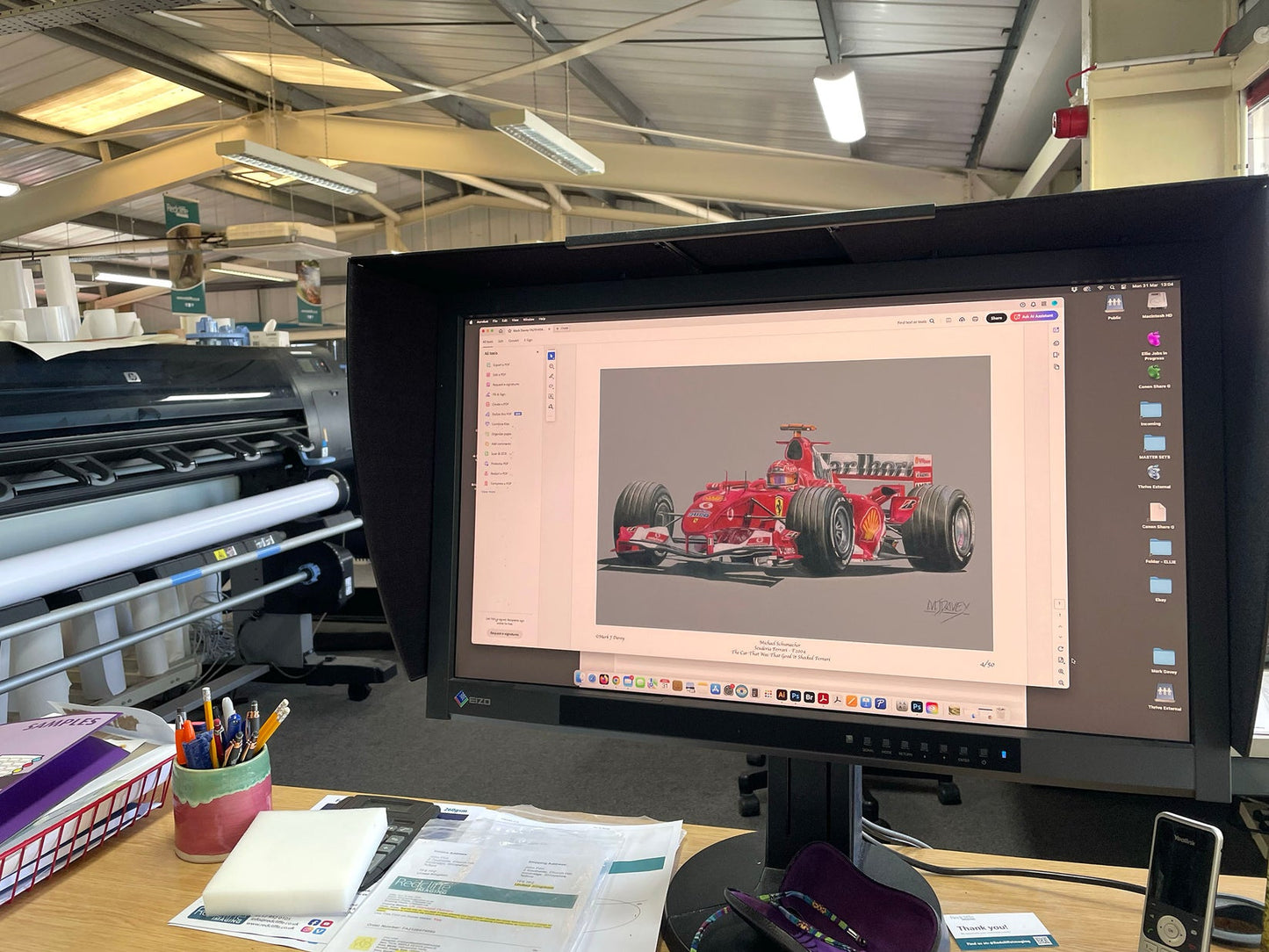 Michael Schumacher in the mighty Ferrari F2004 - Limited Edition Giclee Print