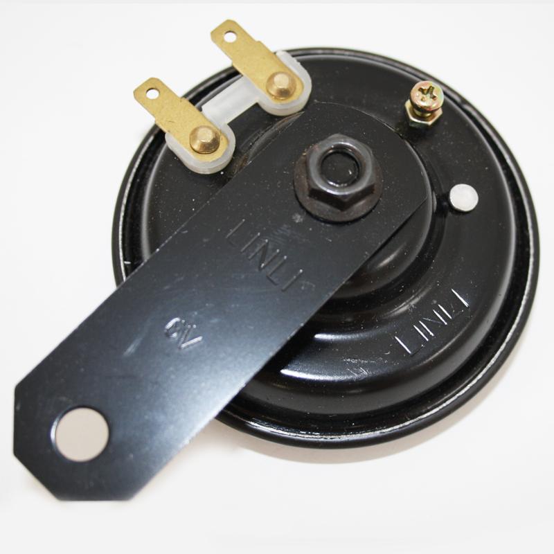 GS35102 - Horn - UNIVERSAL Black 6V,92mm dia ,Mounting, 90mm length,8mm hole.