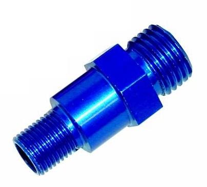 Alloy Male/Male Union 10x1 - 12mm (Blue) (BFU007) - Vroom Classics