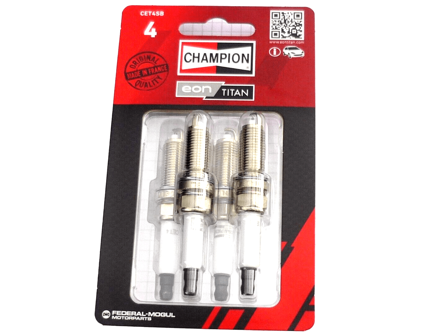 Champion CET4 Spark Plug EON TITAN - 4 Pack - Vroom Classics