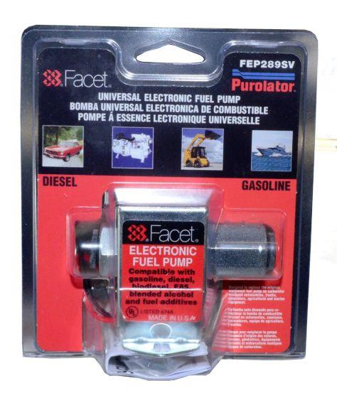 Facet Solid State Pump Kit 12v FEP289SV (40289+Unions) Pressure PSI 4.5 - 7.0 - Vroom Classics