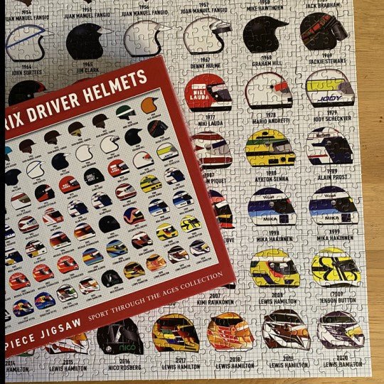 Formula 1 Helmets Through the Ages Jigsaw - Vroom Classics