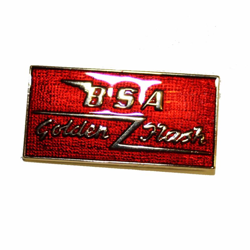 GS42015 - BSA Golden Flash on black enamel Pin Badge. - Vroom Classics