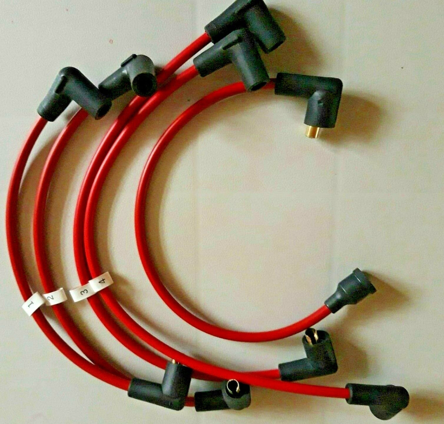 Ignition Lead Sets - Austin Allegro 1500/1750 7mm Red Copper HT Leads - Vroom Classics