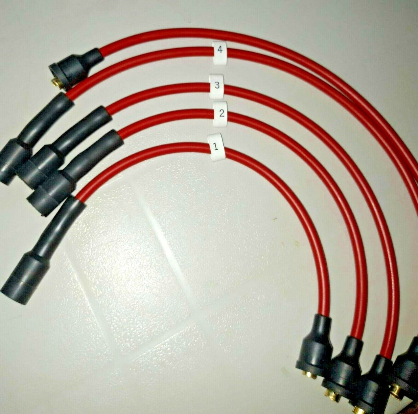 Ignition Lead Sets - Ford Consul Mk2 375 Red Copper HT Leads - Vroom Classics