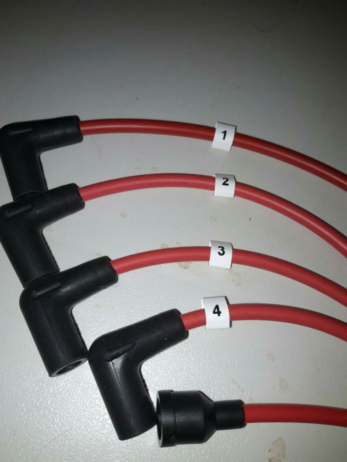 Ignition Lead Sets - Standard Ensign Red Copper Core HT Leads - Vroom Classics