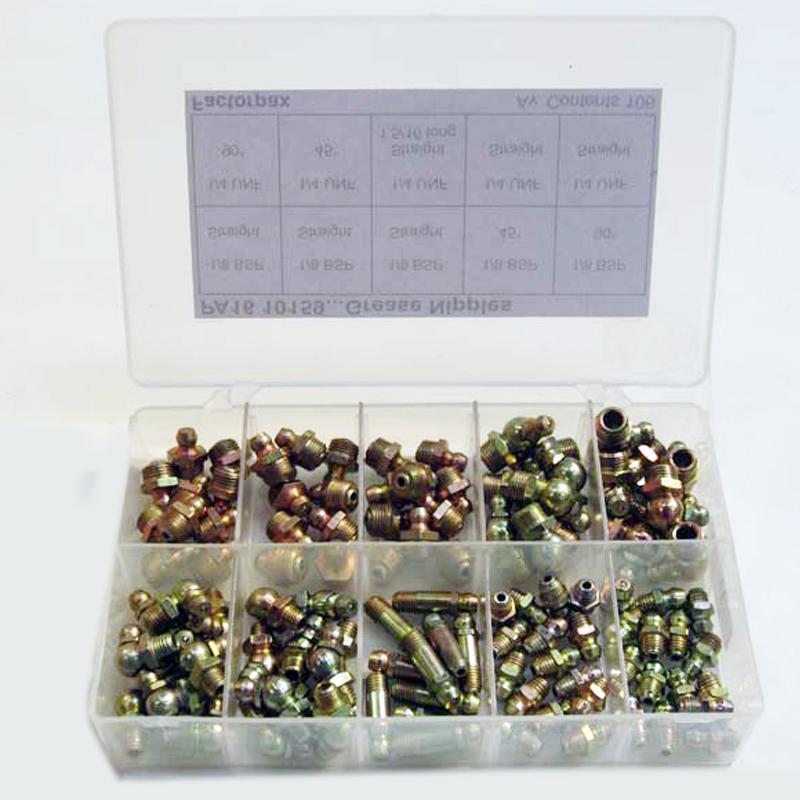 Kits - Grease Nipples - Inch, Angled & Straight, 1/8" & 1/4" - Vroom Classics