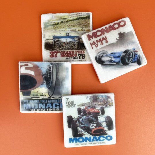 Monaco F1 Posters Coaster Set - Vroom Classics