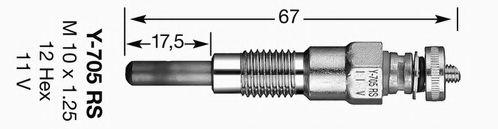 NGK Glow Plug Y - 705RS (1249) - Vroom Classics