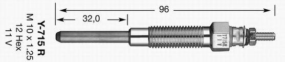 NGK Glow Plug Y - 715R (5376) - Vroom Classics
