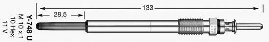 NGK Glow Plug Y - 748U (5000) - Vroom Classics