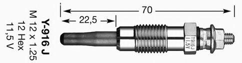 NGK Glow Plug Y - 916J (4454) - Vroom Classics