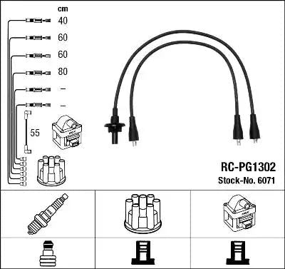 NGK / NTK Ignition Lead Set RC - PG1302 5 Circuit - Vroom Classics