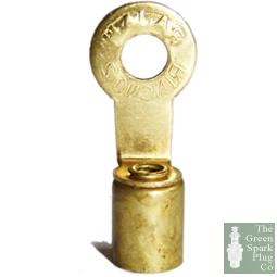 1x Rajah Spark Plug Ring Terminal Brass 7mm Cable