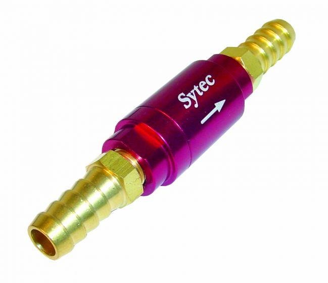 Sytec One Way Valve with 10mm push on tails (Red) (OWVS010 - R) - Vroom Classics