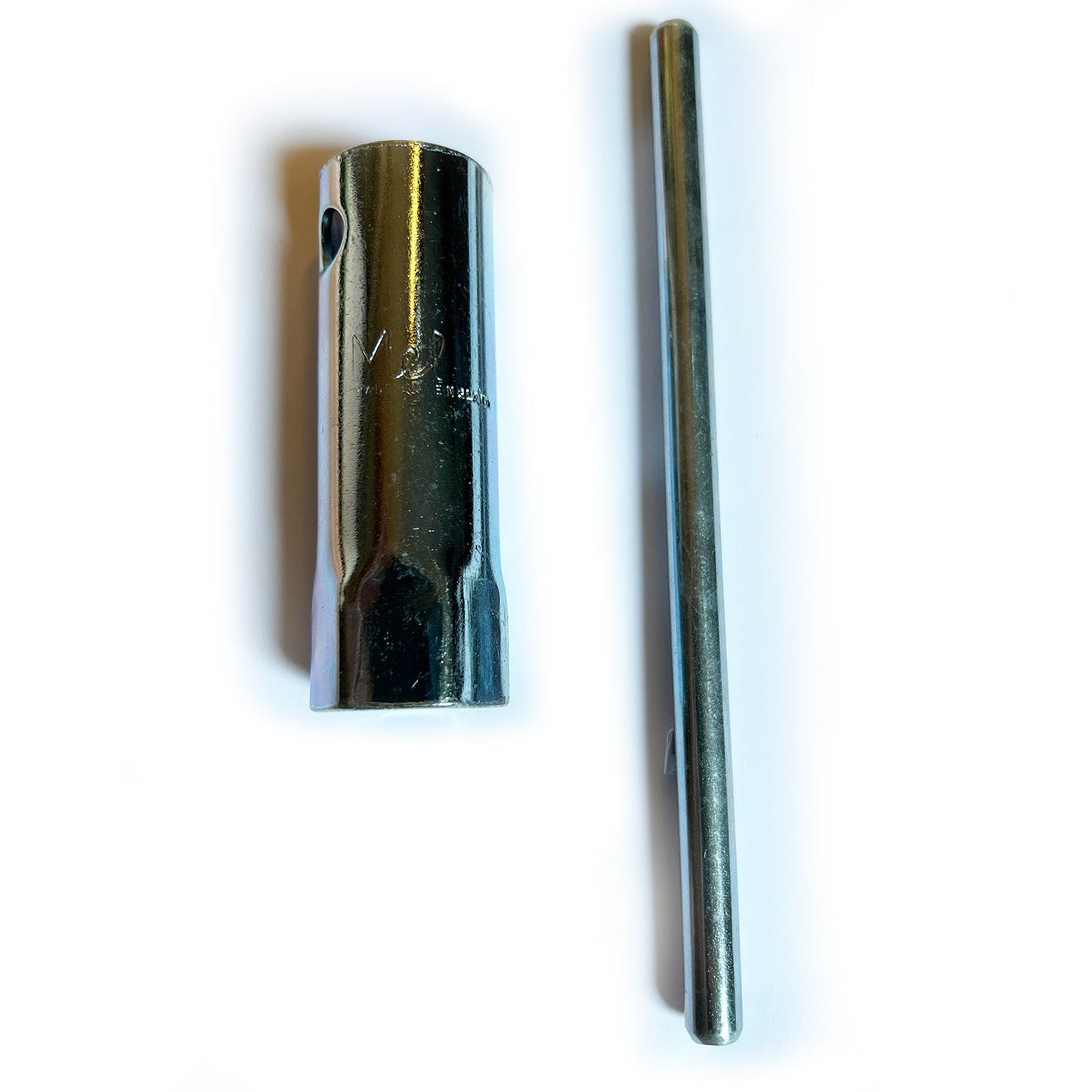Tools - Melco - Spark Plug Box Spanner (Hex 13/16" A/F) + 8" Tommy Bar - Vroom Classics