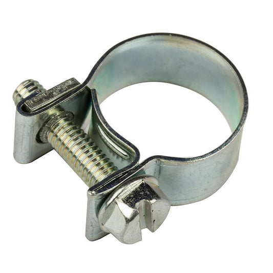 10-12mm Carbon Steel Zinc Plated Clip Fuel Air Water Line MINI HOSE CLAMP x 10 - Vroom Classics