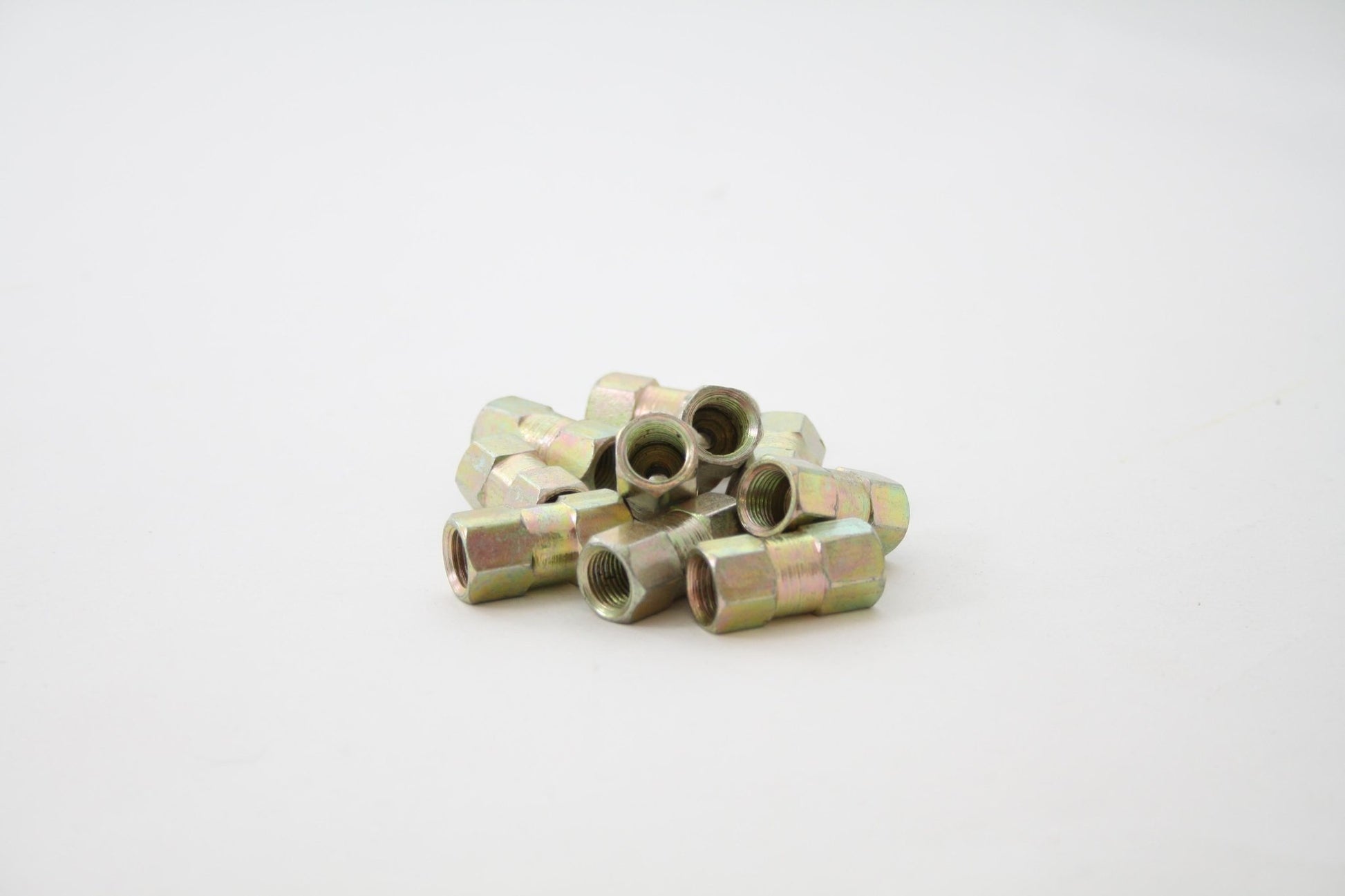 10 x Female Brake Pipe Connector Tube Line Joiner Union 10mm x 1mm 3/16 - Vroom Classics