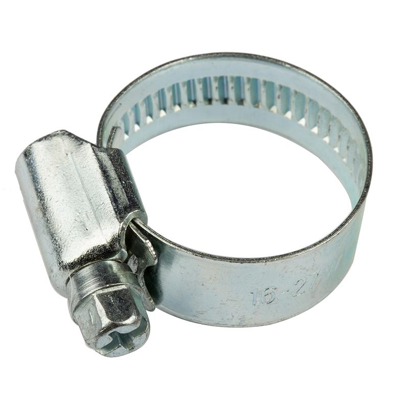 130 - 150mm W1 Zinc Coated Steel Clip Fuel Air Water Worm Hose Clamp 10 Pack - Vroom Classics