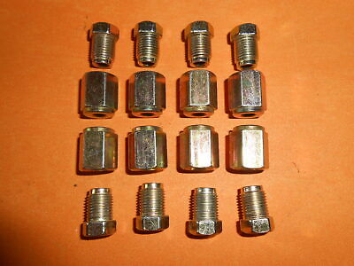 M10 x 1mm Male & Female Metric Brake Pipe Fittings Unions 3/16" Pipe x8