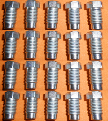 20 x 3/8" UNF 24Tpi Long Shoulder Imperial Brake Pipe Fittings Unions 3/16" Pipe