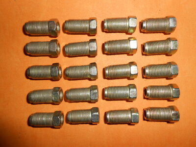 M10 x 1mm Long Shoulder Metric Brake Pipe Fittings Unions 3/16" Pipe x20