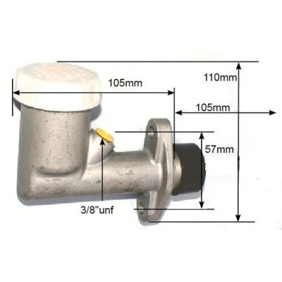 BRAKE & CLUTCH MASTER CYLINDER FOR TRIKE OR KIT CAR - 3/4" BORE