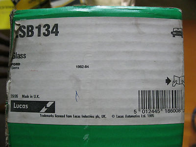 FORD SIERRA 11" wide (82-84) NEW DRIVERS SIDE O/S HEADLIGHT GLASS & SEAL - LUCAS