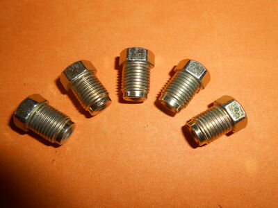 M10 x 1mm Short Shoulder Metric Brake Pipe Fittings Unions 3/16" Pipe x5