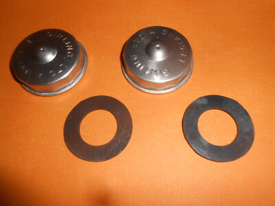 FORD CORTINA Mk1 Drum brakes MASTER CYLINDER ALLOY CAP & SEAL x2