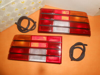 VAUXHALL CAVALER Mk2 (1981-1988) NEW REAR LIGHT UNITS PAIR (Black trim !!)