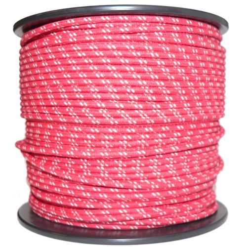 1M Cotton Braided Automotive Electrical Wire Cable 18 Gauge Red & White Fleck - Vroom Classics